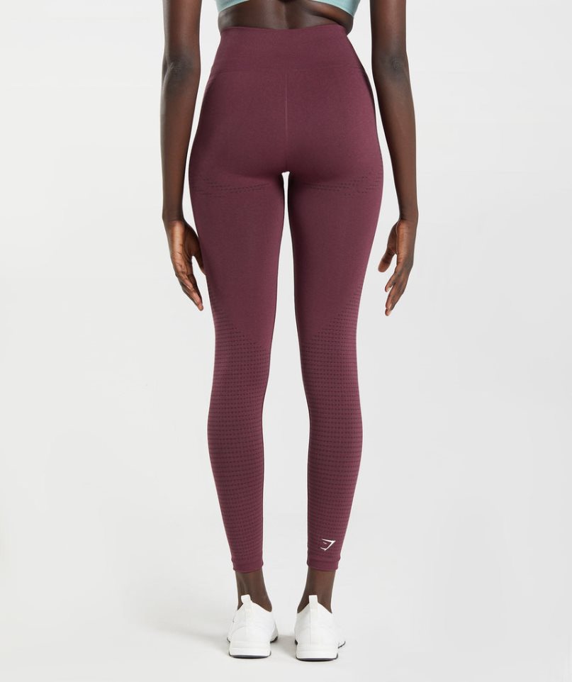 Women's Gymshark Vital Seamless 2.0 Leggings Burgundy | CA 18360N